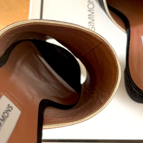 Tabitha Simmons black suede mule with block heel - Picture 6 of 7